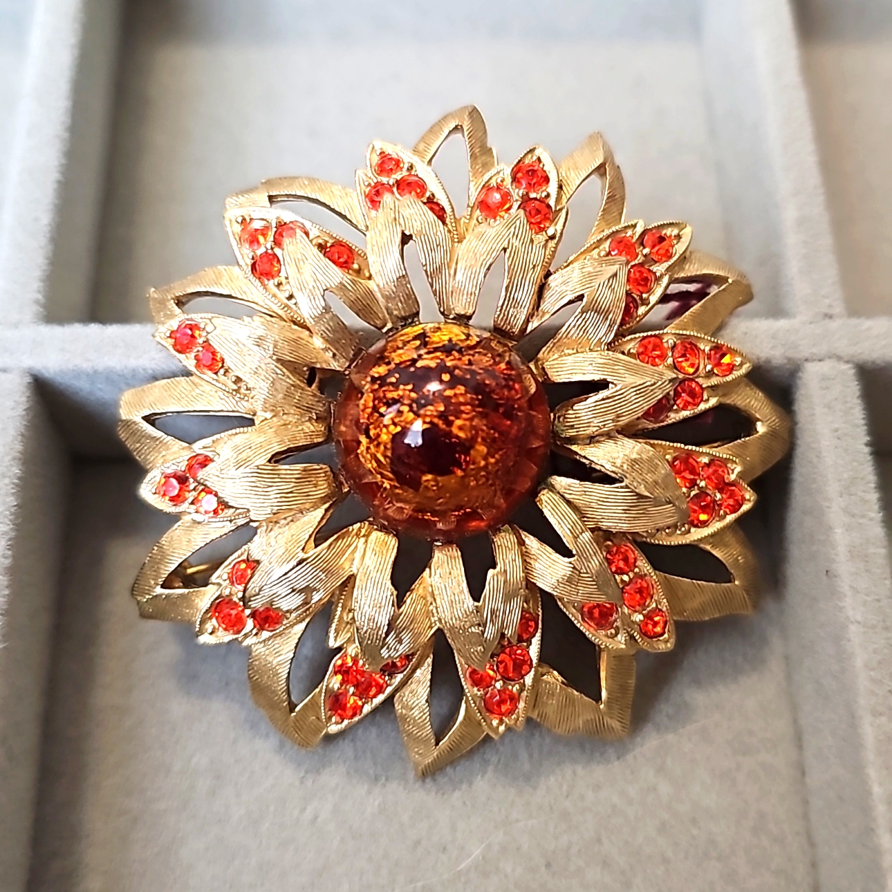 Vintage Charel Amber Brooch